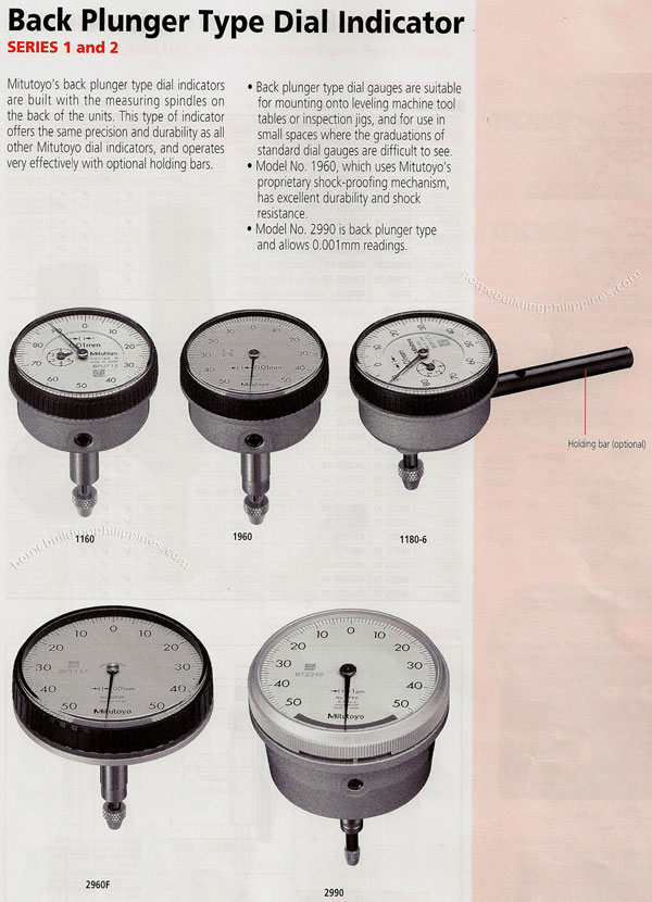 Back Plunger Type Dial Indicator Philippines