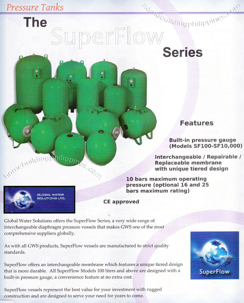 Pressure tanks by Global Water Solutions Philippines