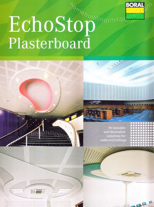 echostop plasterboard acoustic decorative wall ceiling