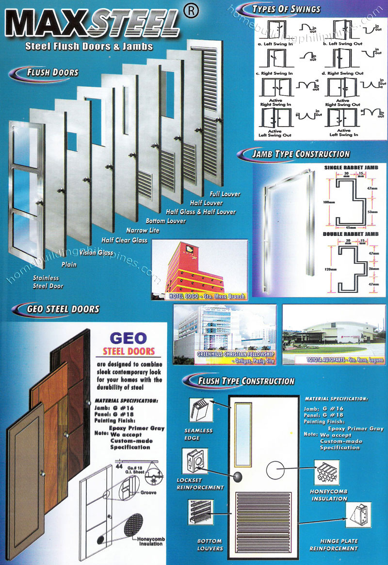 maxsteel steel flush door jamb types swing jamb type construction geo steel doors