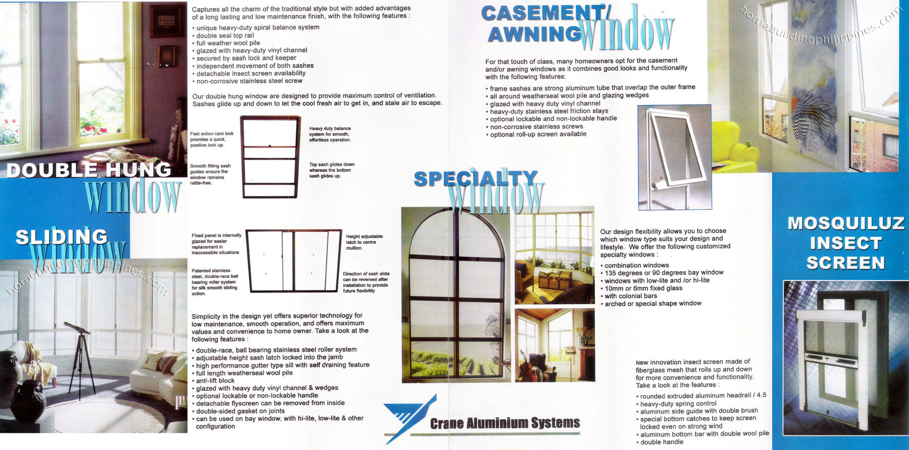 Double Hung Window, Sliding Window, Awning Window