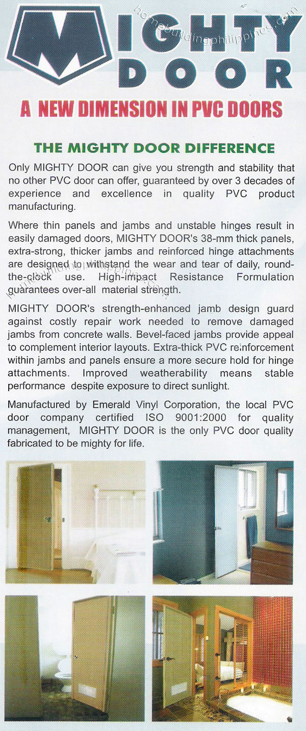 Mighty PVC Door; Composite Doors by Emerald Philippines