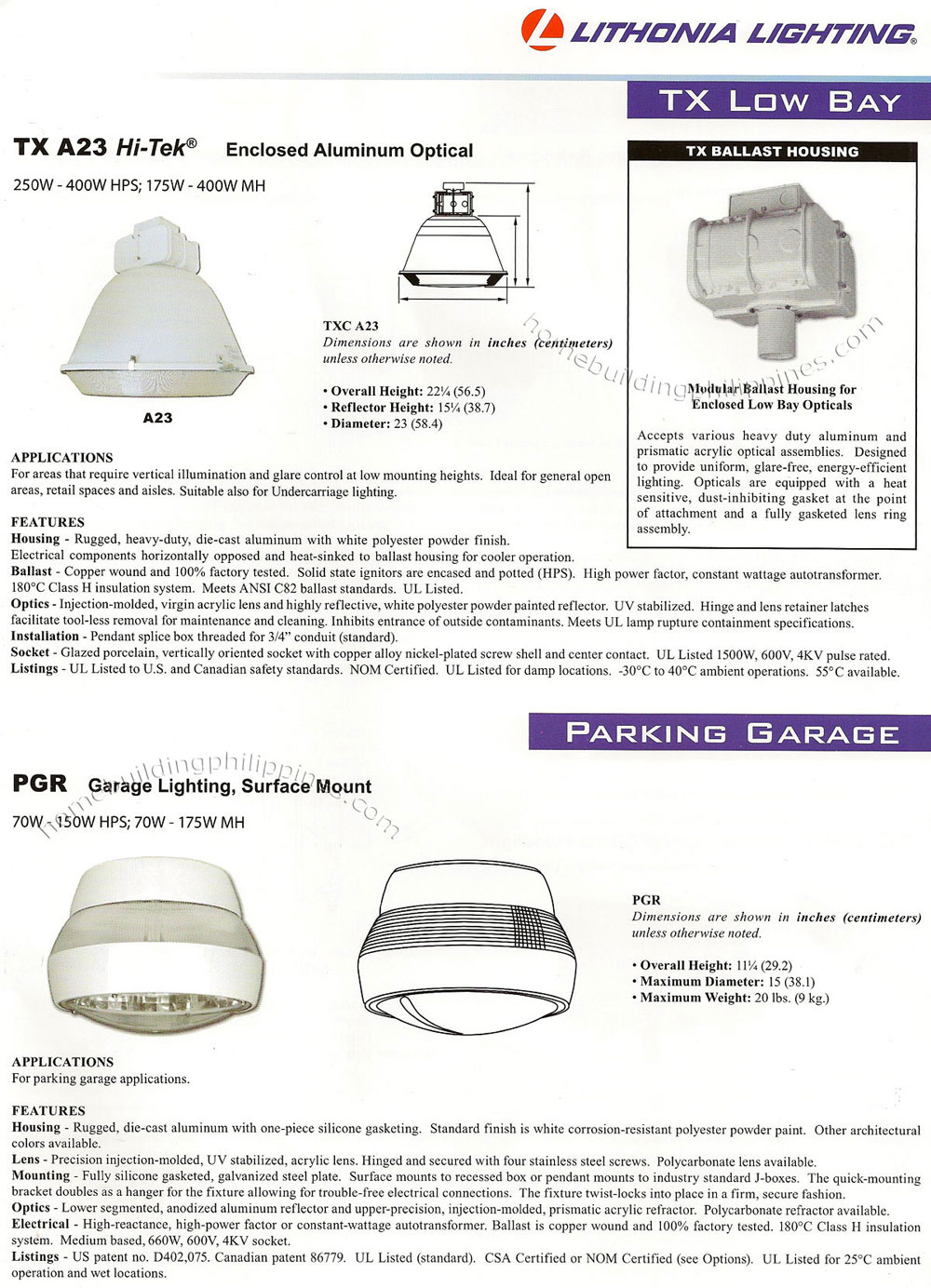 Lithonia TX Low Bay Parking Garage Lighting