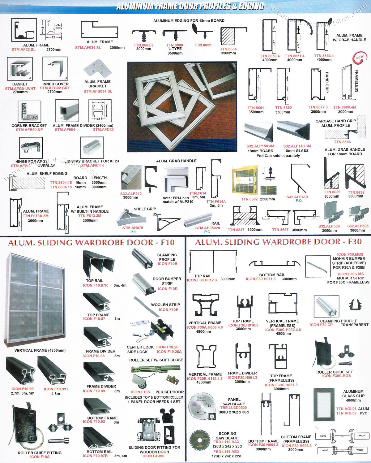 Aluminum Frame Door Profiles & Edging by Lexton Philippines