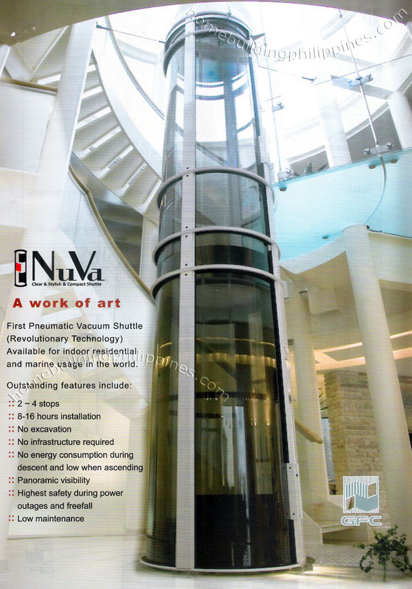 Nuva Pneumatic Vacuum Compact Shuttle Indoor Residential Elevator