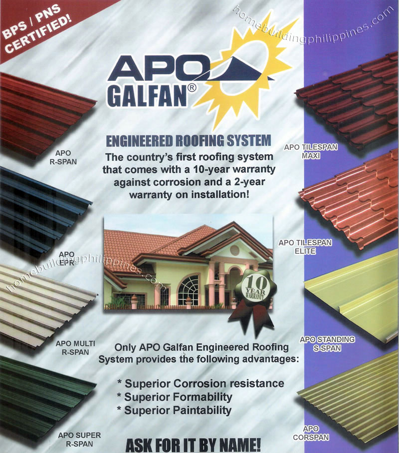 Apo Galfan Engineered Roofing System