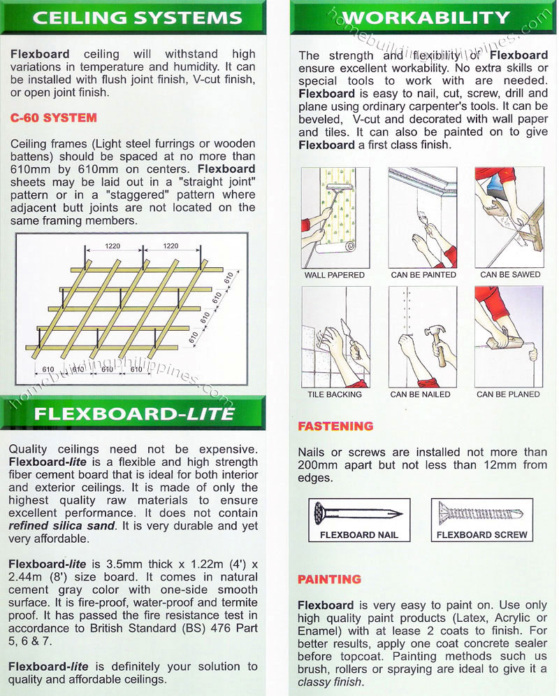 flexboard chrysotile fiber cement board