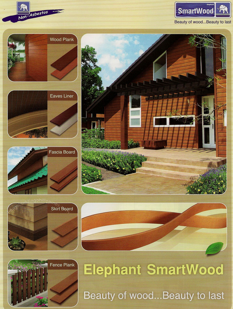 Elephant  Non-Asbestos Smartwood Wood Plank, Eaves Liner, Fascia Board, Skirt Board, Fence Plank