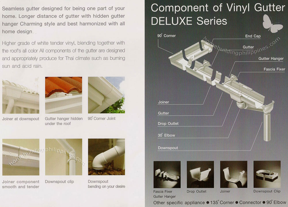Windsor Vinyl Gutter System Deluxe Series Components