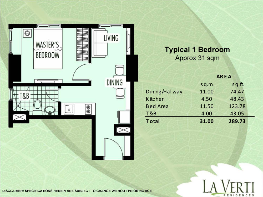 Condo Sale at La Verti Residences Condo Unit Floor Plans