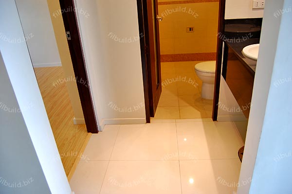 Ground floor bedroom, toilet and bath opposite the kitchen