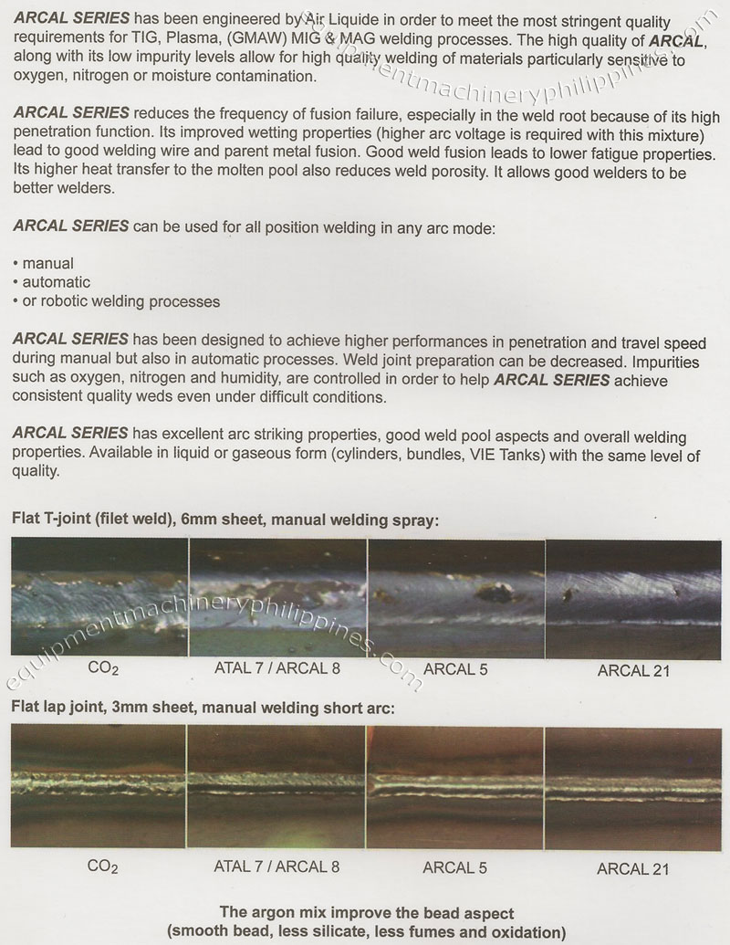 Arcal Shielding Gases for Arc Welding