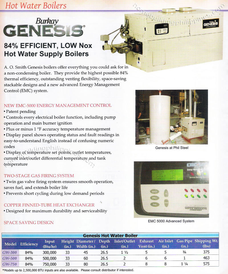 hot water boilers burkay genesis