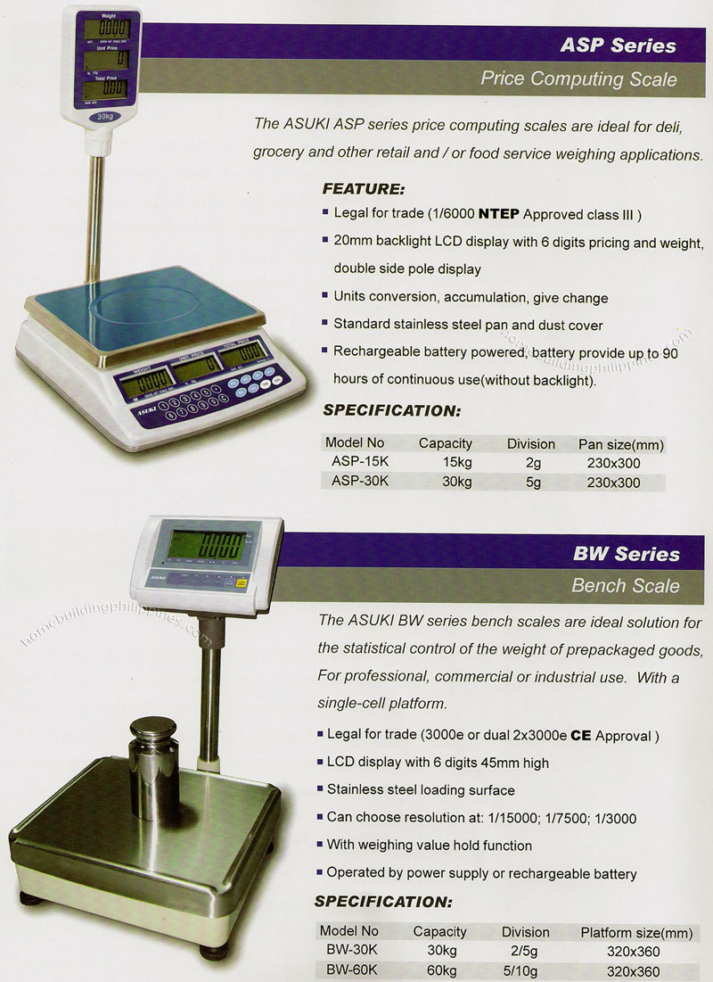 Asuki Price Computing Scale, Bench Scale