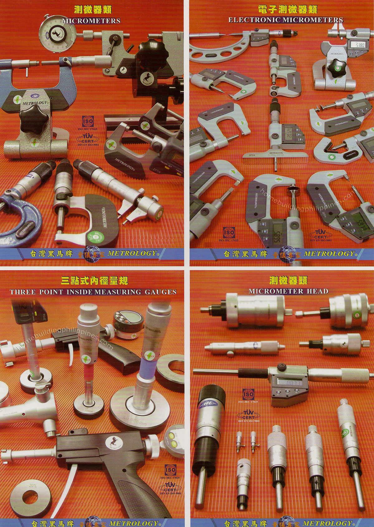 Micrometers, Three-Point Inside Measuring Gauge, Micrometer Head