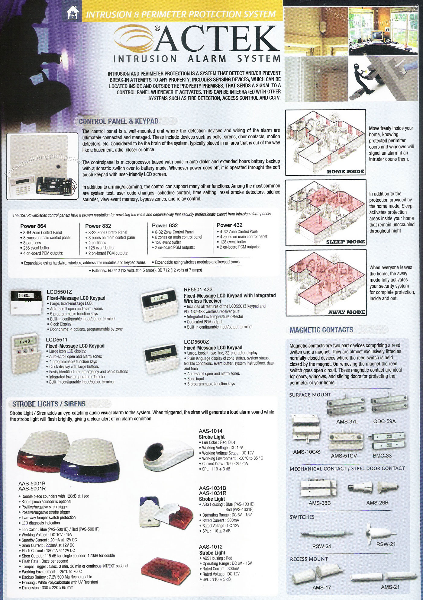 Actek Intrusion Perimeter Protection Alarm System Control Panel