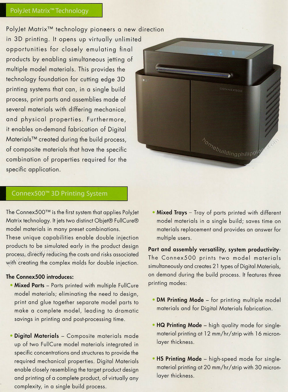 Polyjet Matrix 3D Printer, Connex500 3D Printing System