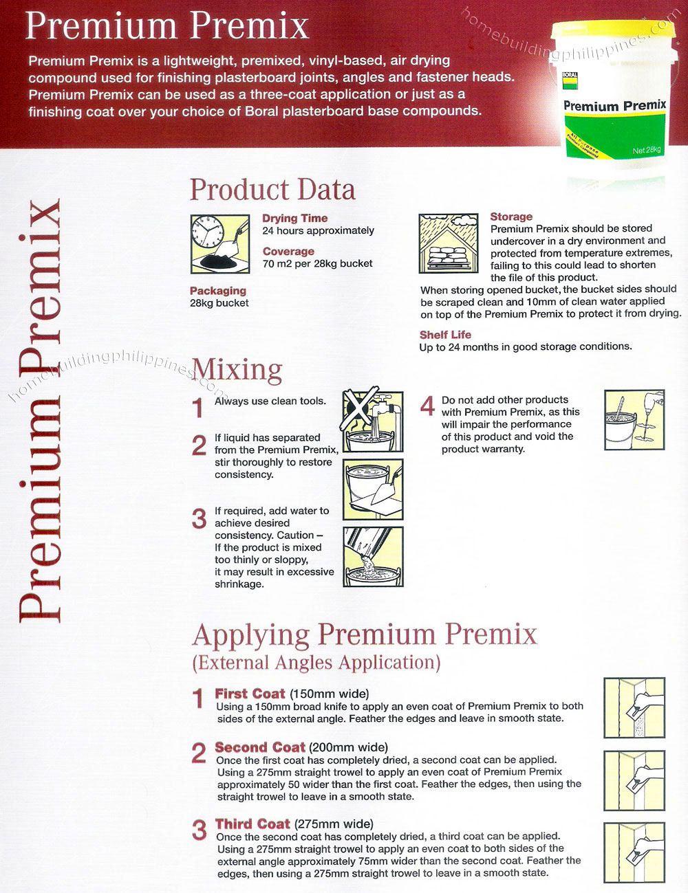 premium premix lightweight vinyl based air drying finishing coat plasterboard mixing application