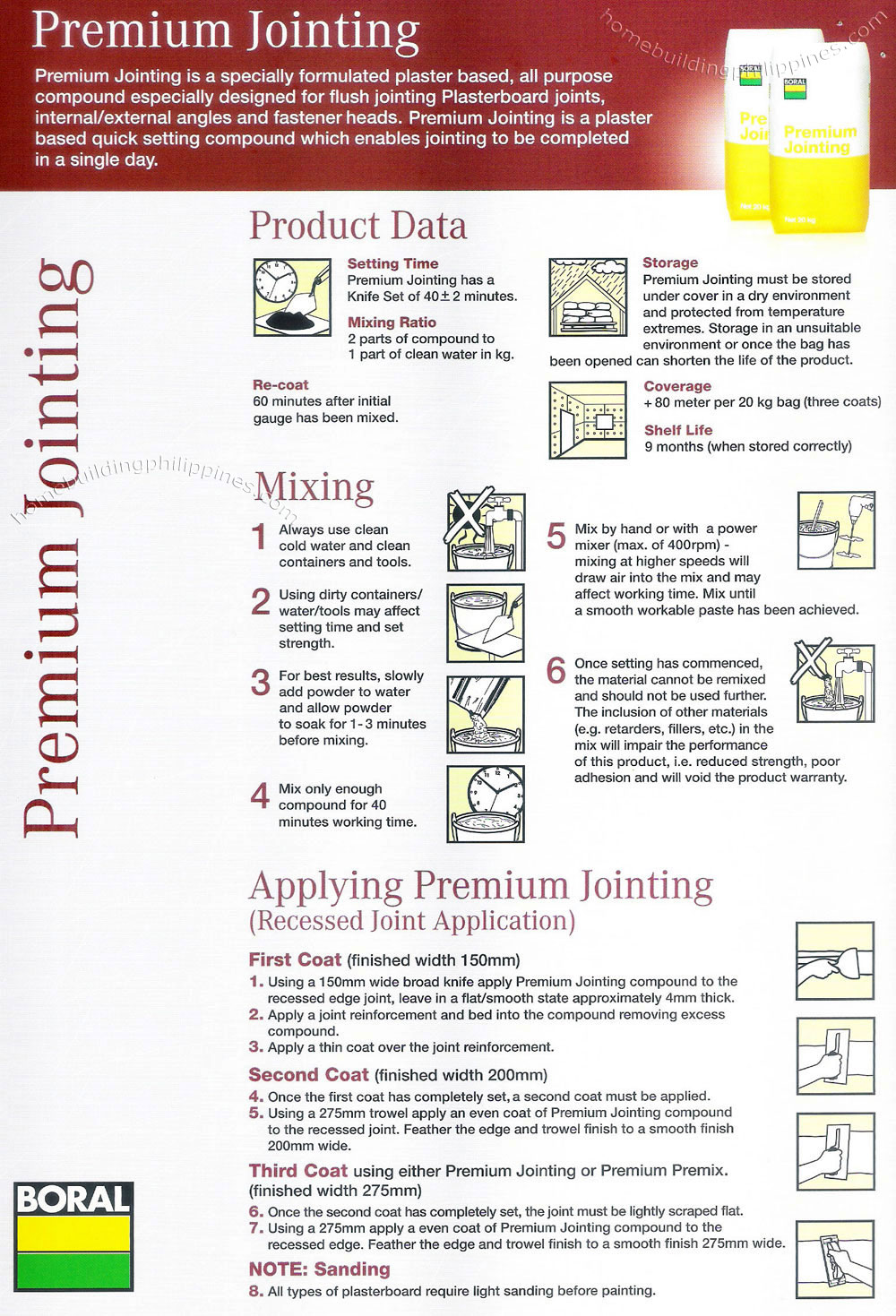 jointing plaster based flush plasterboard joint angle fastener head quick setting all purpose compound