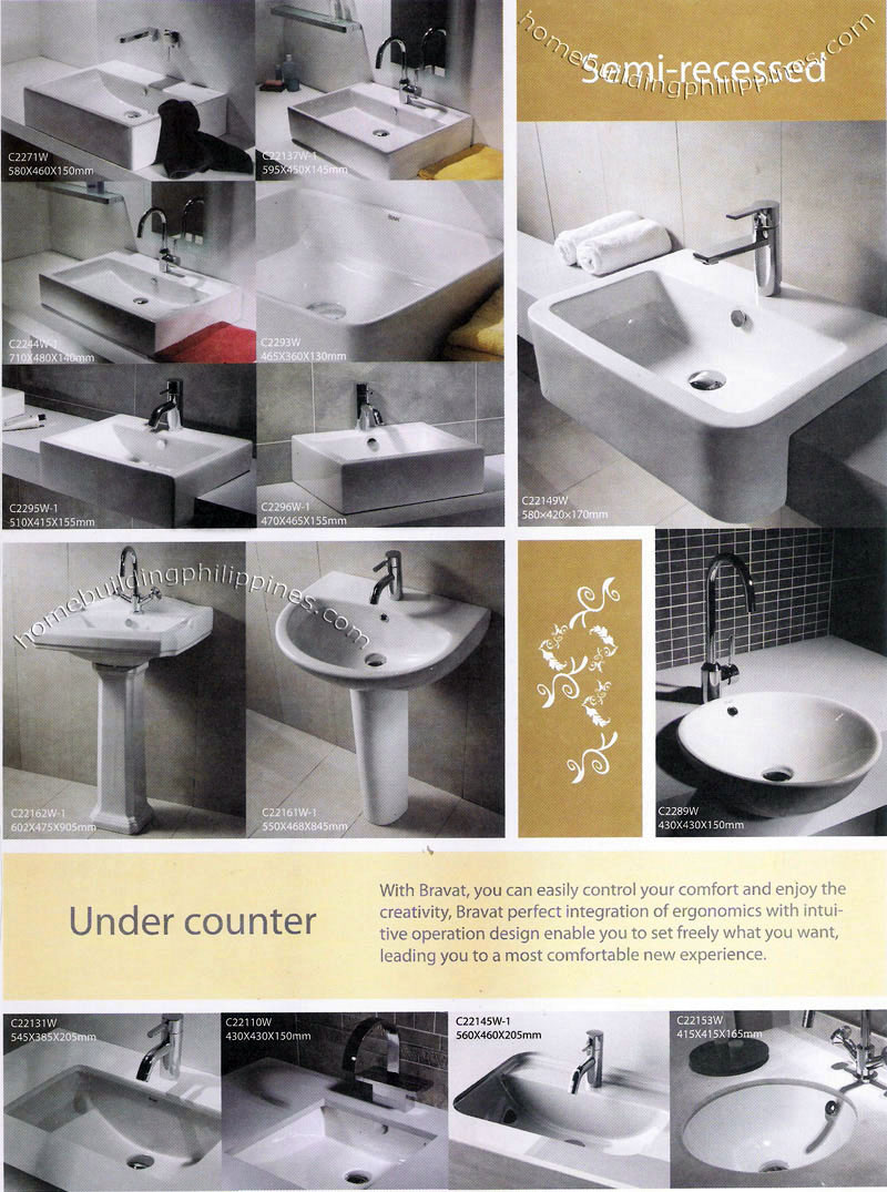 Semi-recessed Basin & Undercounter Basin