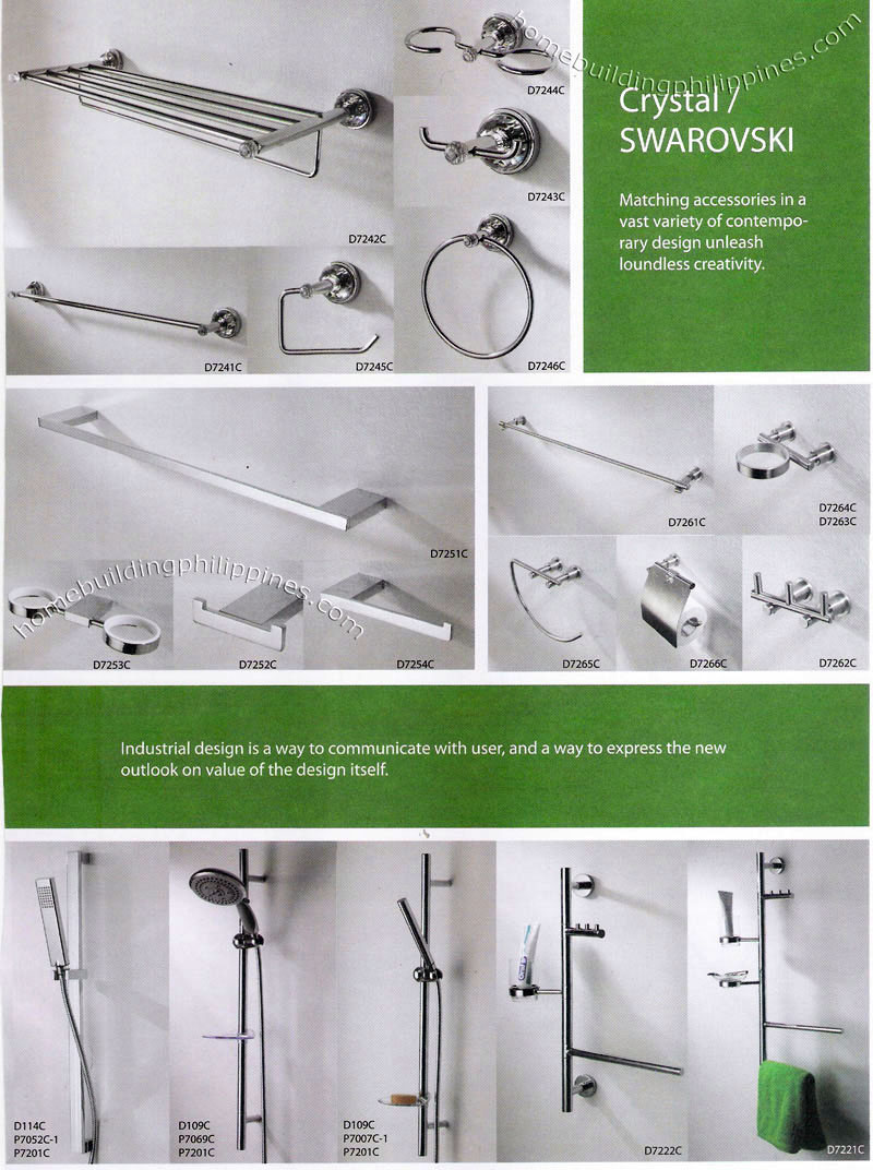 Towel Bar, Glass Holder, Robe Hook, Paper Holder, Soap Dish, Slide Rail Bar Set