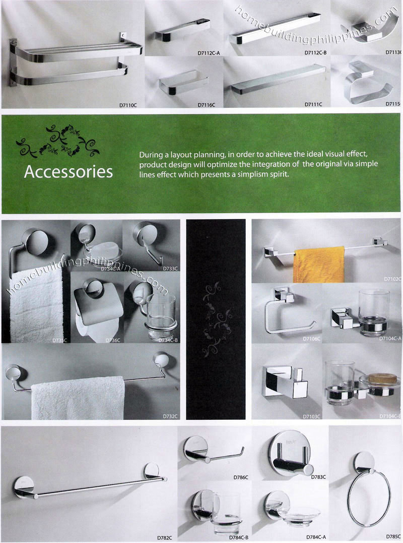 Towel Bar, Glass Holder, Robe Hook, Paper Holder, Soap Dish, Slide Rail Bar Set