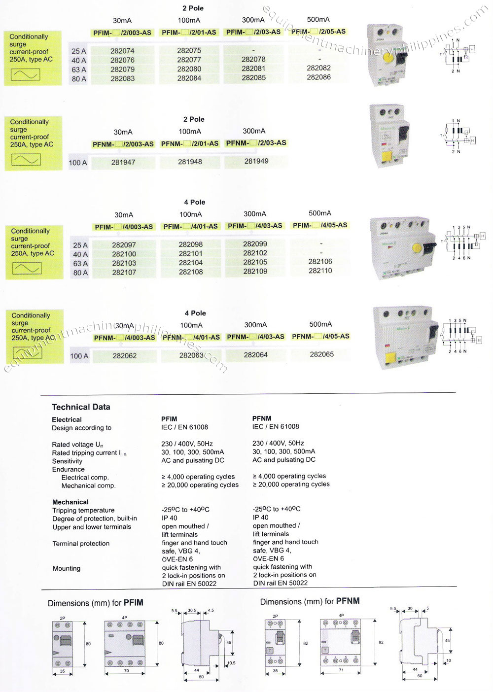 Moeller Electrical Power Protective Switches