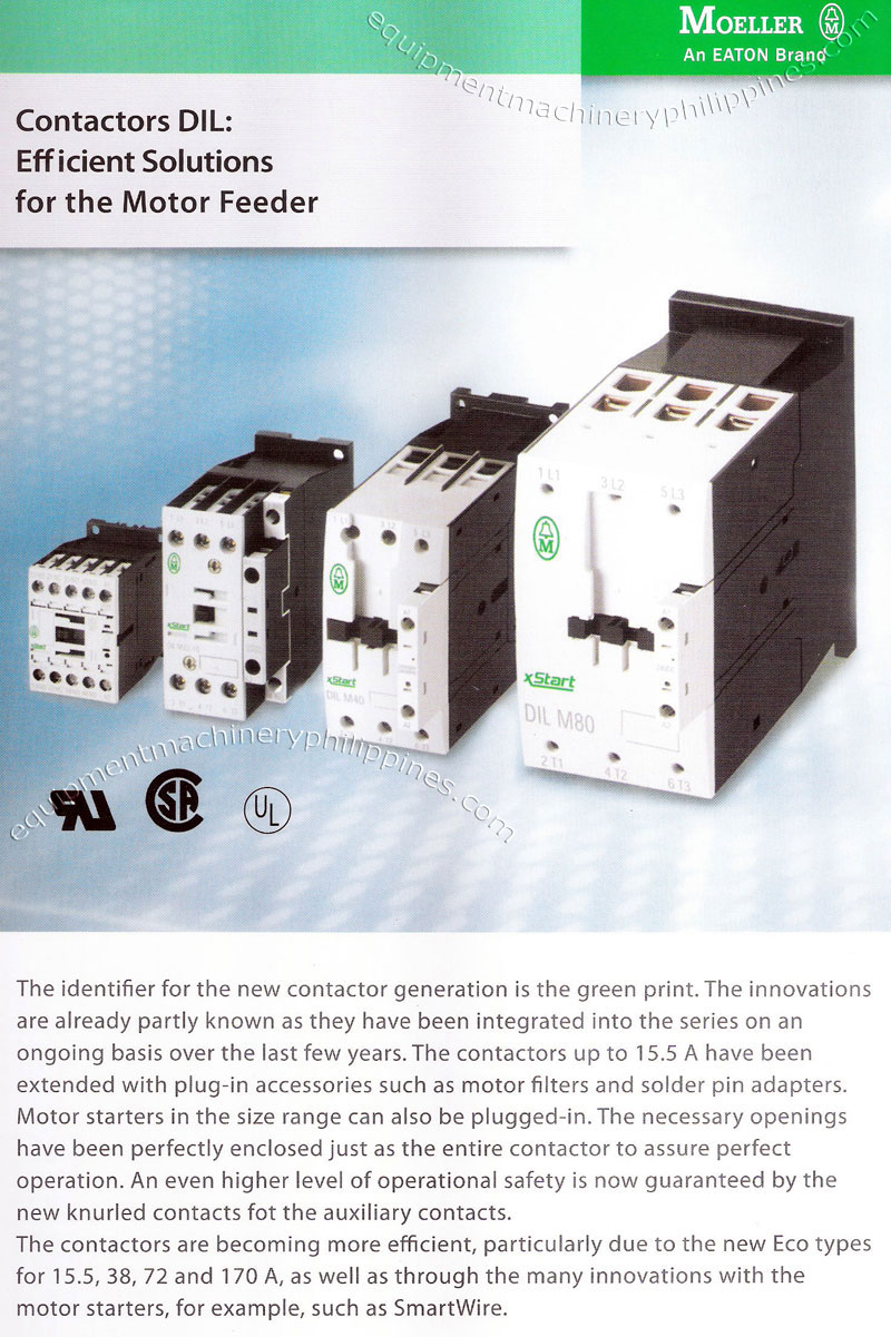 Moeller Contactors DIL for the Motor Feeder