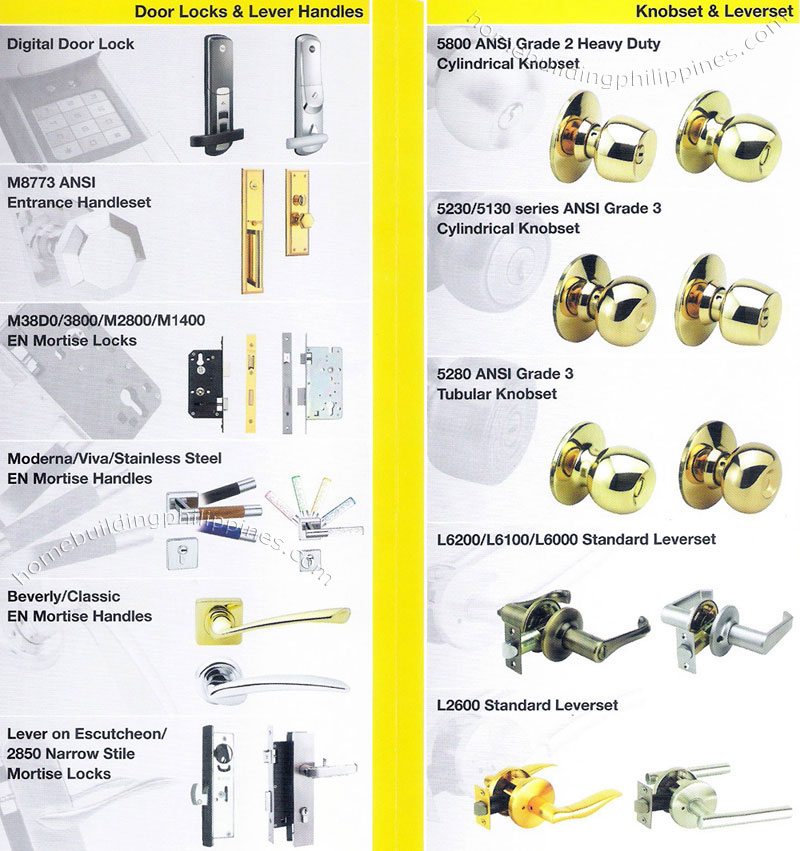 Yale Door Locks Lever Handles Knobset Leverset Philippines