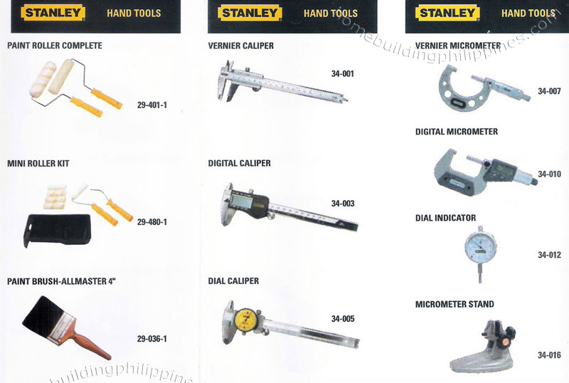 Stanley Hand Tool Paint Roller Brush Vernier Caliper Digital Dial Micrometer Indicator Stand