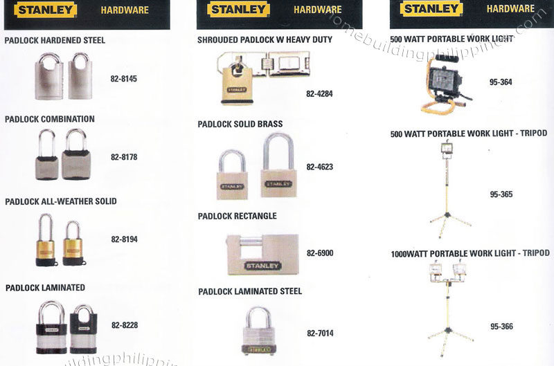 Stanley Hardware Hardened Steel All Weather Heavy Duty Padlock Portable Work Light