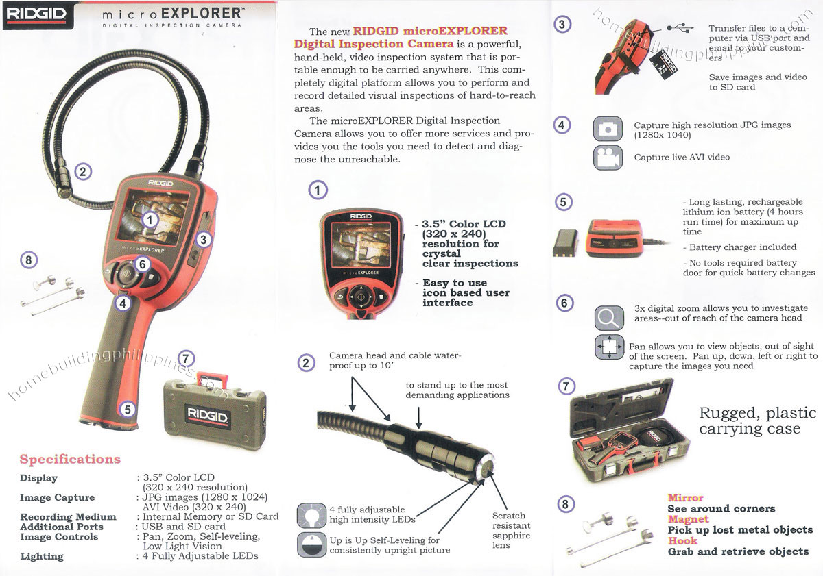 Ridgid Micro Explorer Digital Inspection Camera