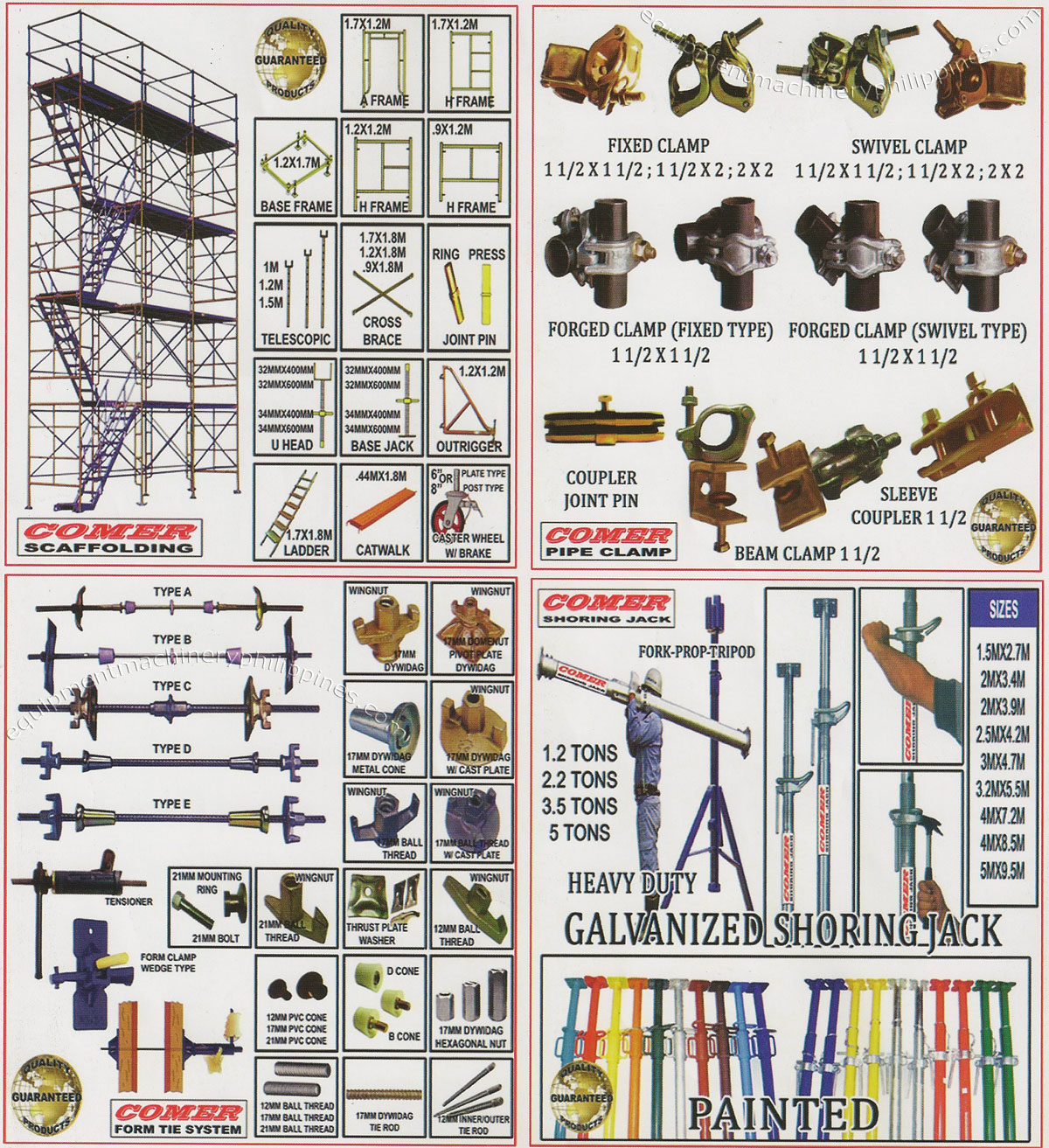 Scaffolding, Pipe Clamp, Form Tie System, Shoring Jack