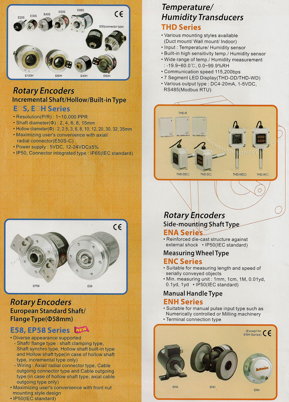 Rotary Encoders, Temperature/Humidity Transducers