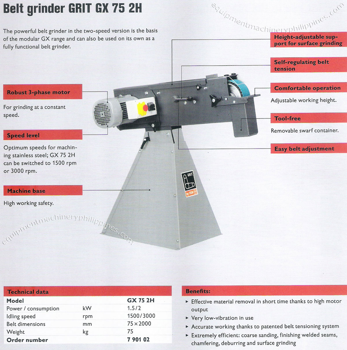 Belt Grinder GRIT GX 75 2H