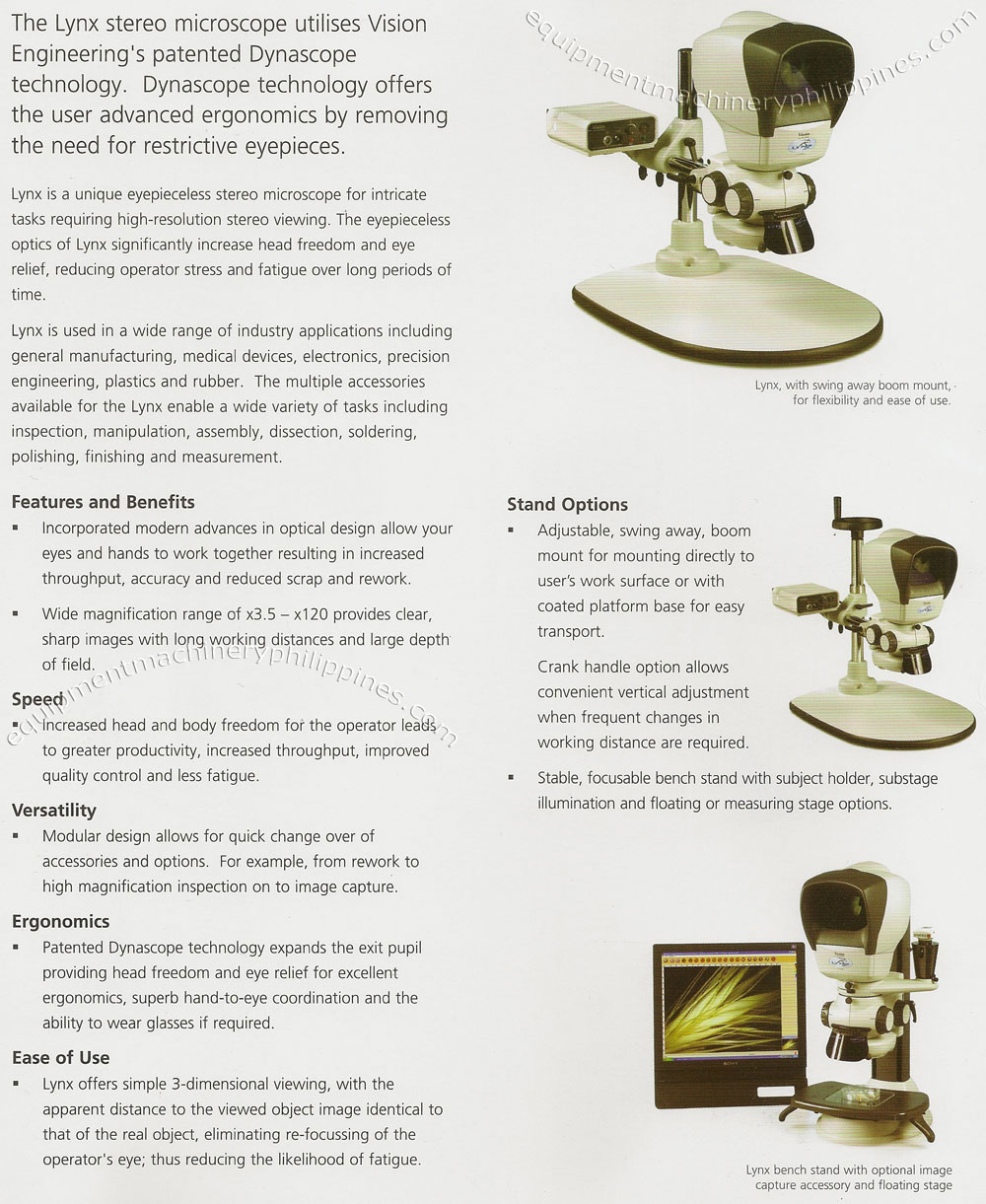 Lynx Stereo Dynascopic Microscope