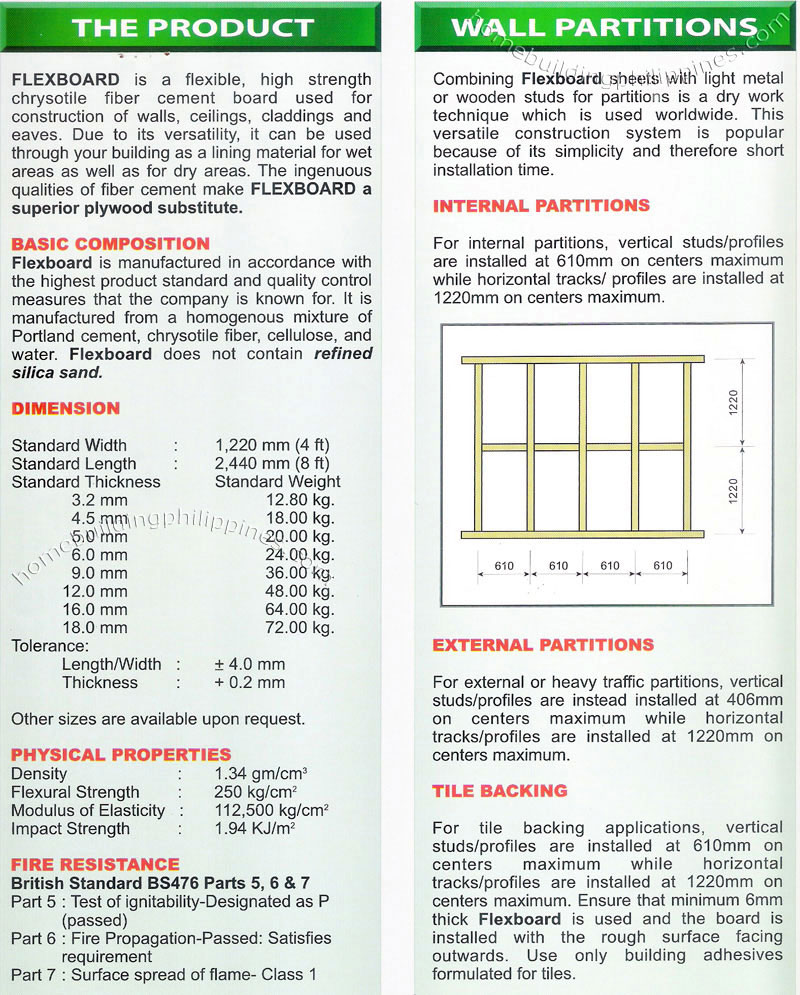 Flexboard Chrysotile Fiber Cement Board