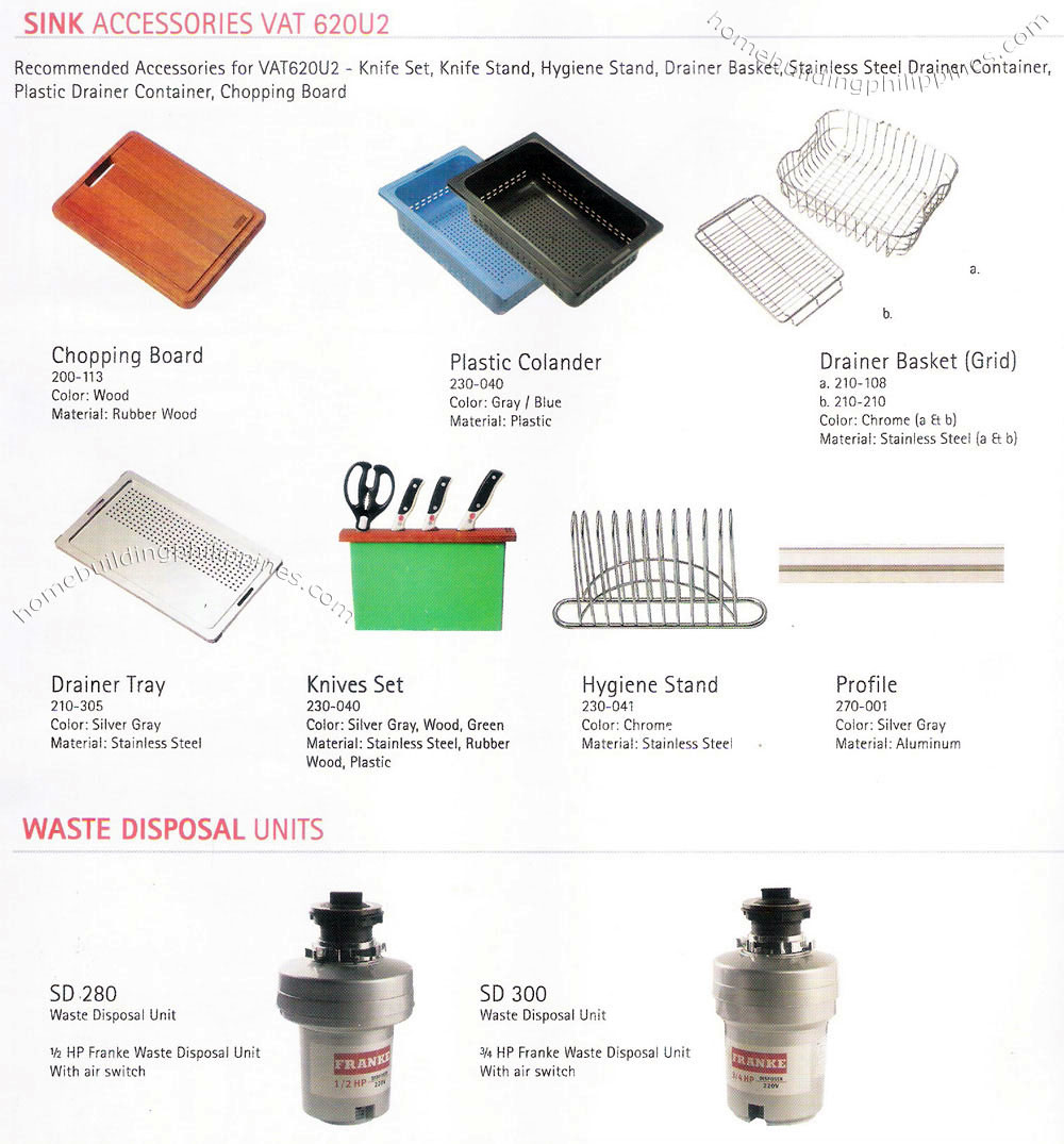 Kitchen Sink Accessories Waste Disposal Units Philippines