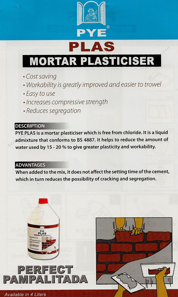 PYE Plas Mortar Plasticiser