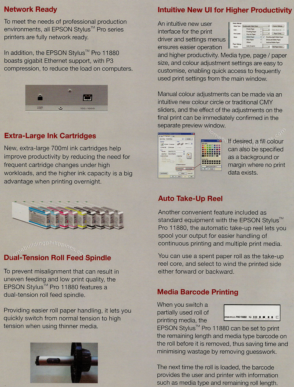 Epson 11880 Large Format Printer Features