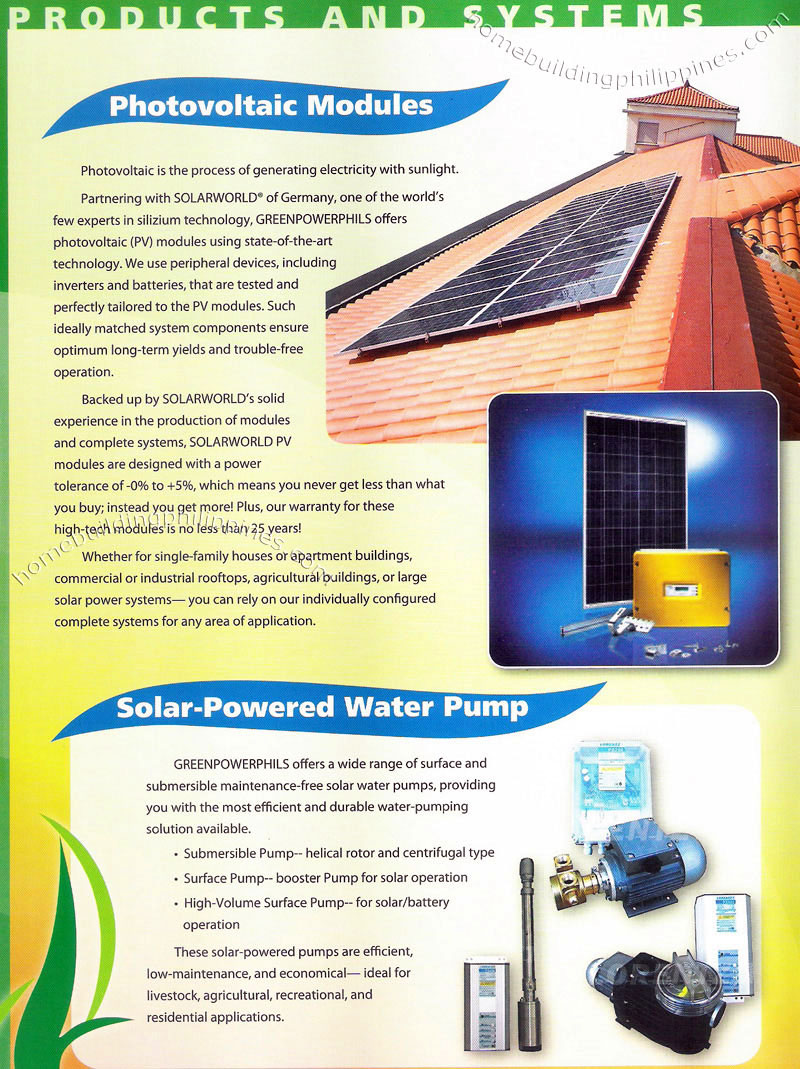 Photovoltaic Modules, Solar-Powered Water Pump