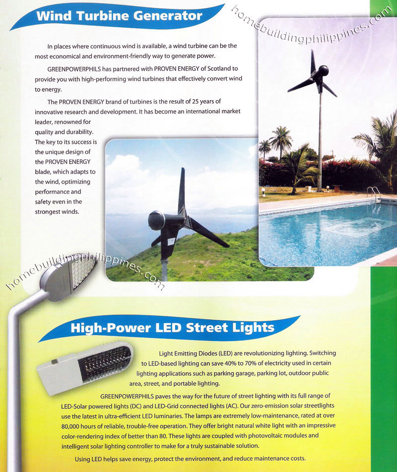 Wind Turbine Generator, High-Power LED Street Lights