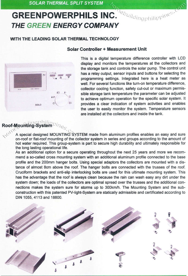 Solar Controller & Measurement Unit, Roof Mounting System