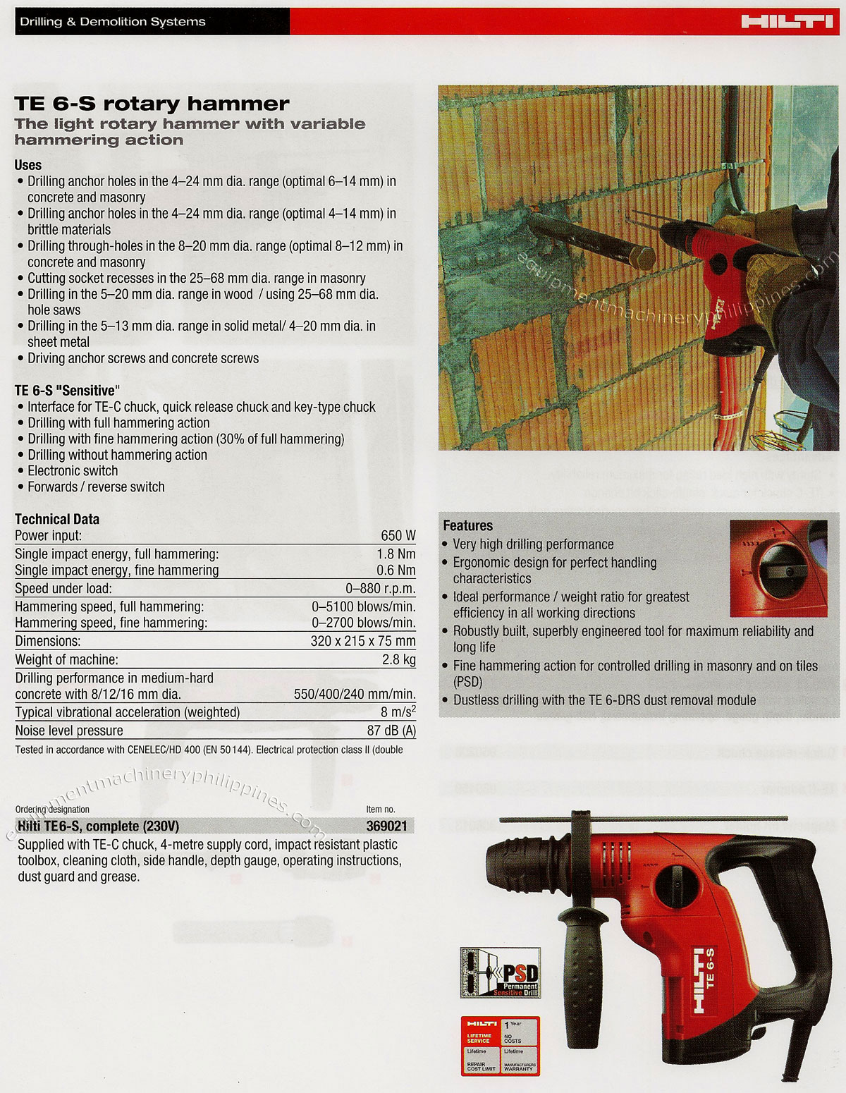 TE 6 S Rotary Hammer Power Tool