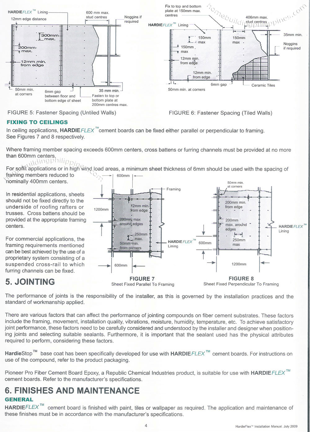 HardieFlex Durable Fiber Cement Board Installation Manual