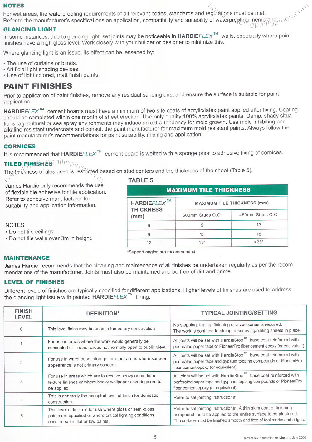 HardieFlex Durable Fiber Cement Board Installation Manual