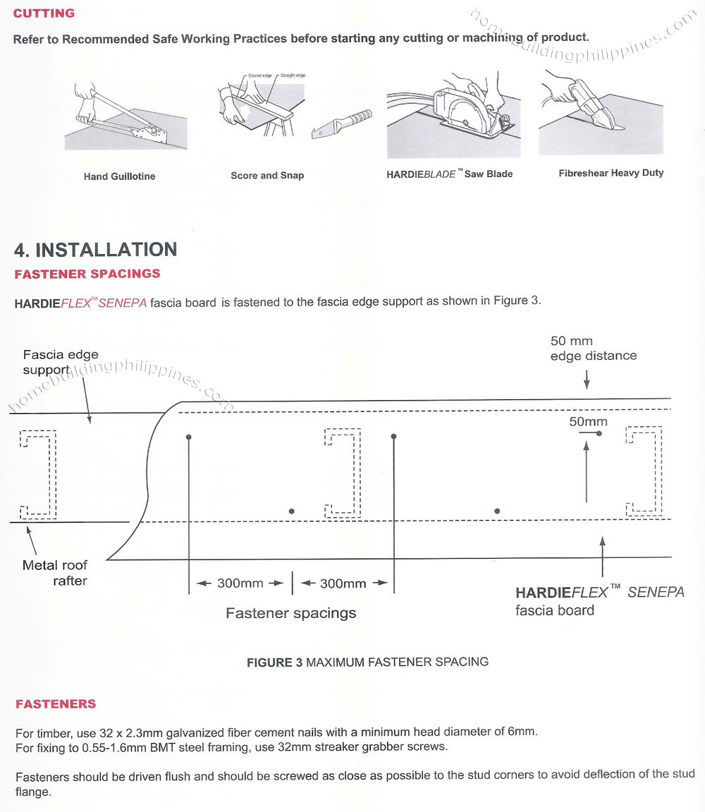 HardieFlex Senepa Durable Fiber Cement Fascia Board Installation Manual