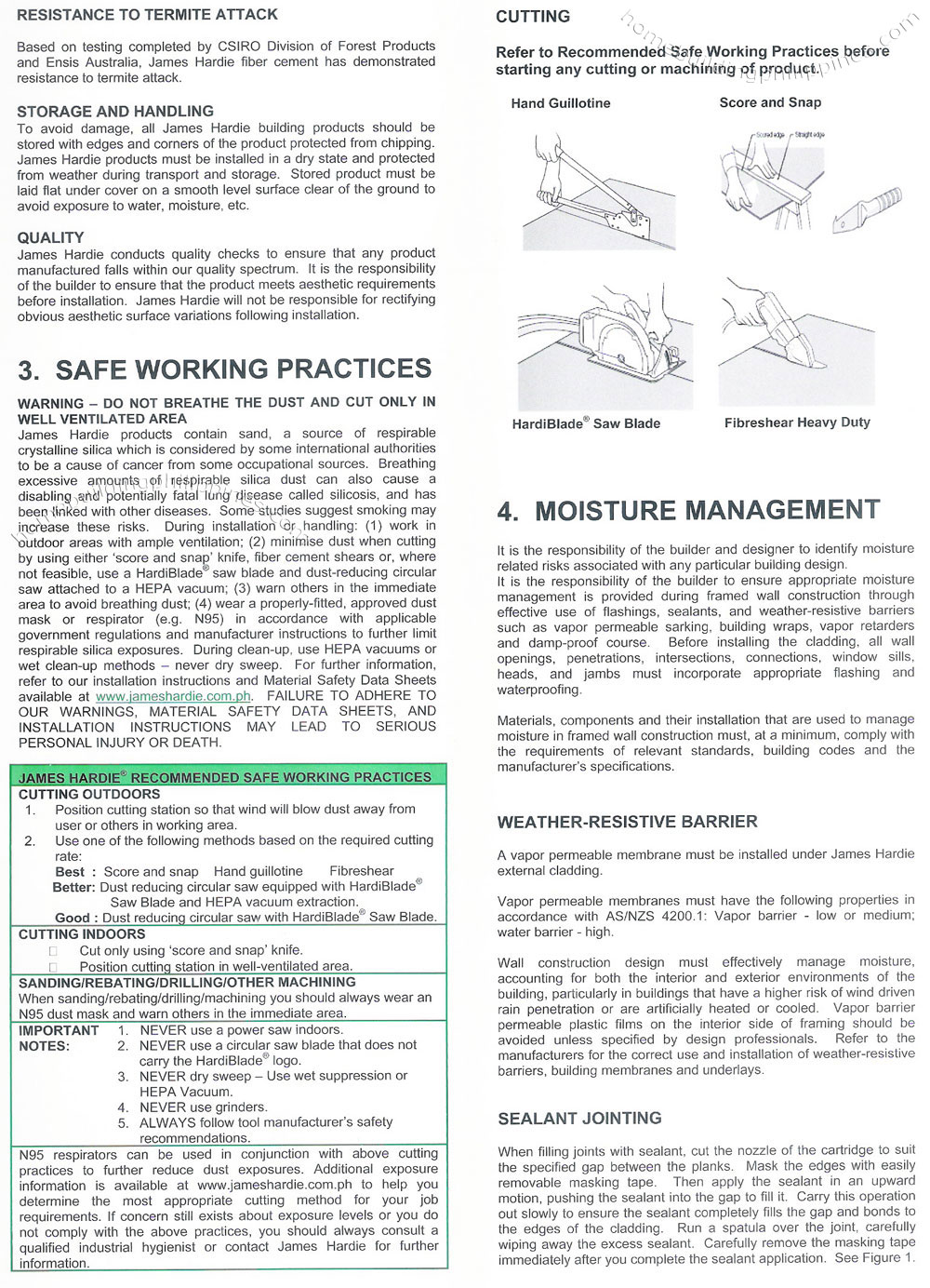 HardiePlank Durable Siding Board Installation Manual