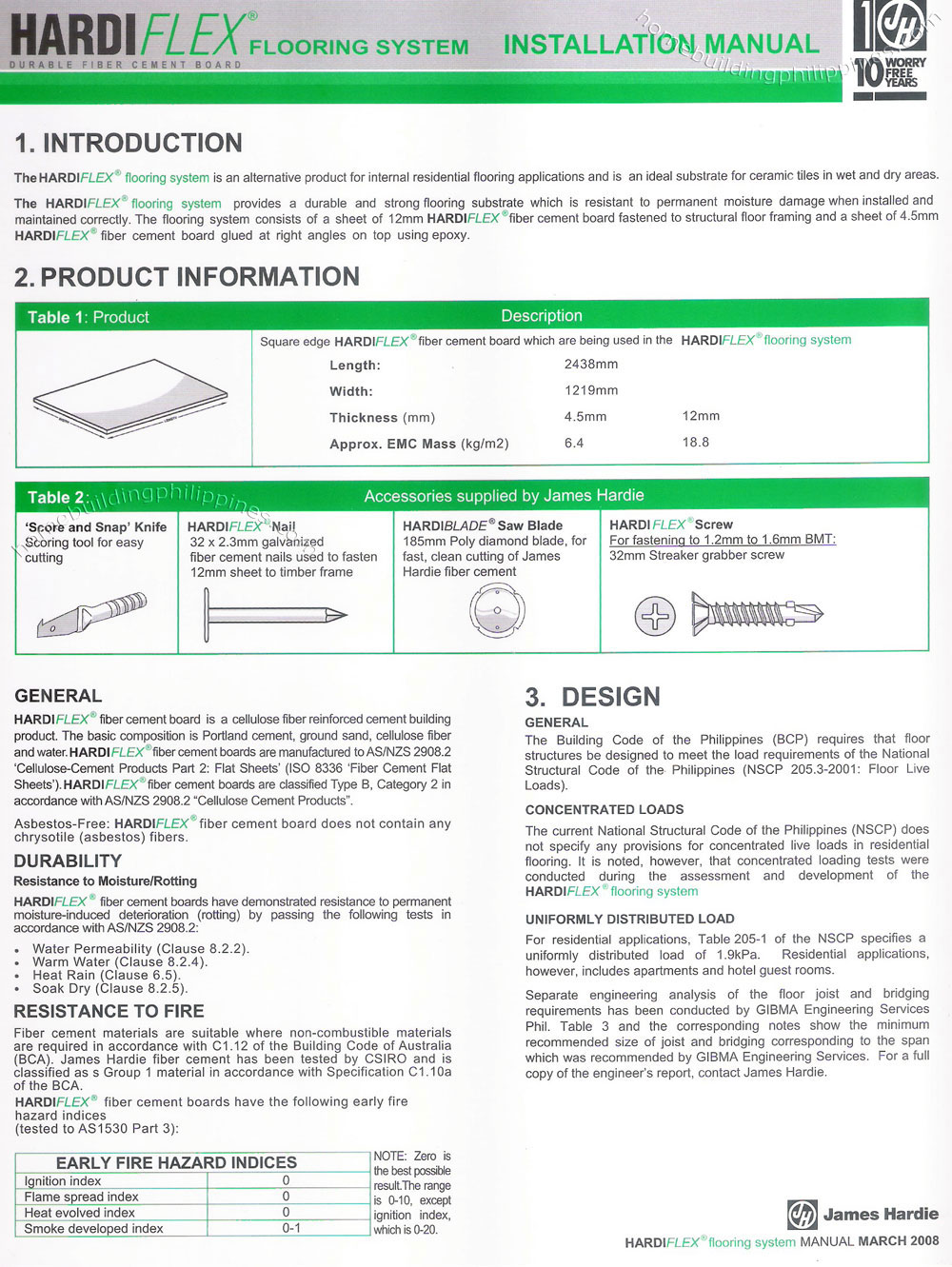 HardieFlex Flooring System Durable Fiber Cement Board Installation Manual