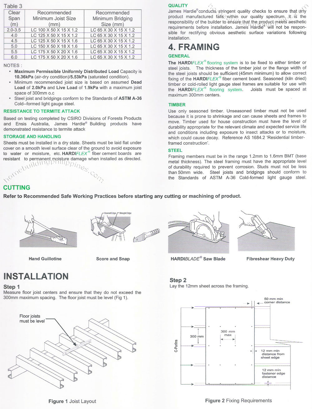HardieFlex Flooring System Durable Fiber Cement Board Installation Manual